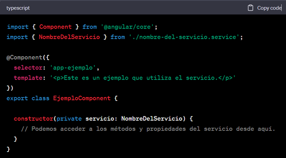 Typescript constructor del componente